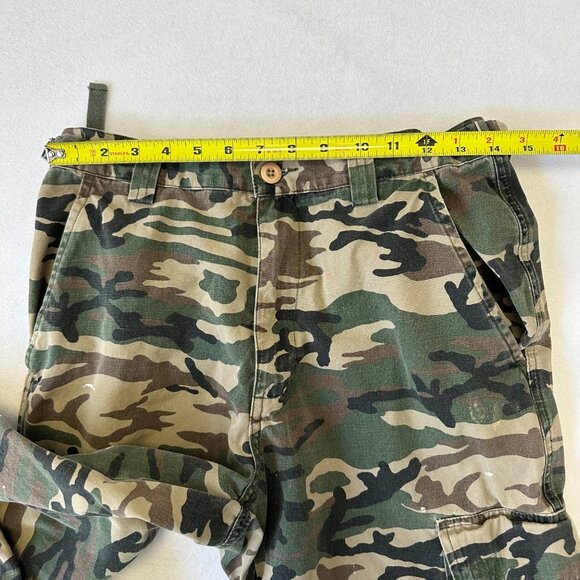 Old Navy Y2K Camo Cargo Straight Leg Pants Size 29x30 Distressed Streetwear - Picture 9 of 12